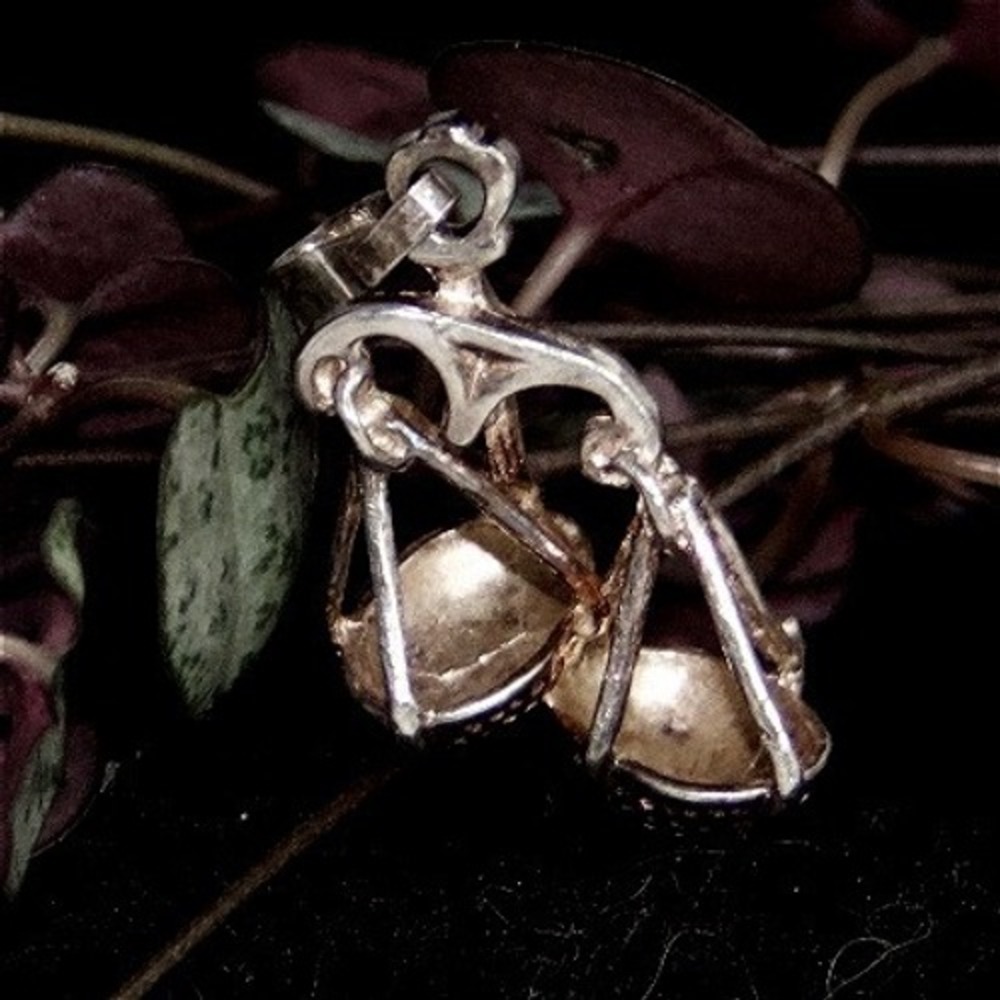 Vintage Italy 925 Sterling Silver Libra Scales of Justice Zodiac Pendant Charm - Picture 2 of 8